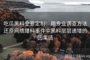 吃瓜黑料全景定制：用专业调查方法还原网络爆料事件中黑料层层递增的因果链