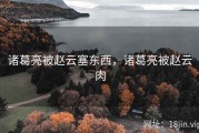 诸葛亮被赵云塞东西，诸葛亮被赵云肉