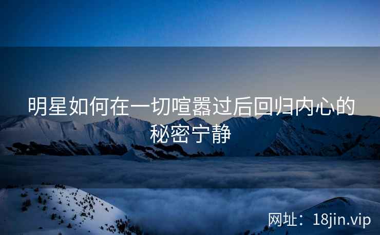 明星如何在一切喧嚣过后回归内心的秘密宁静
