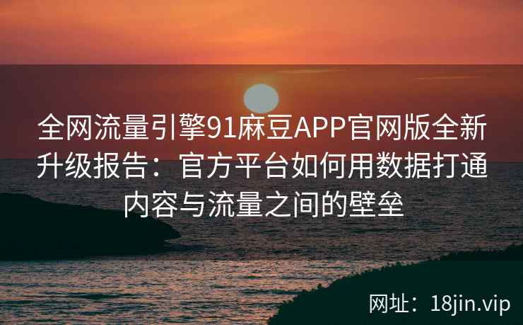 全网流量引擎91麻豆APP官网版全新升级报告：官方平台如何用数据打通内容与流量之间的壁垒
