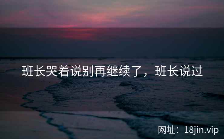 班长哭着说别再继续了，班长说过